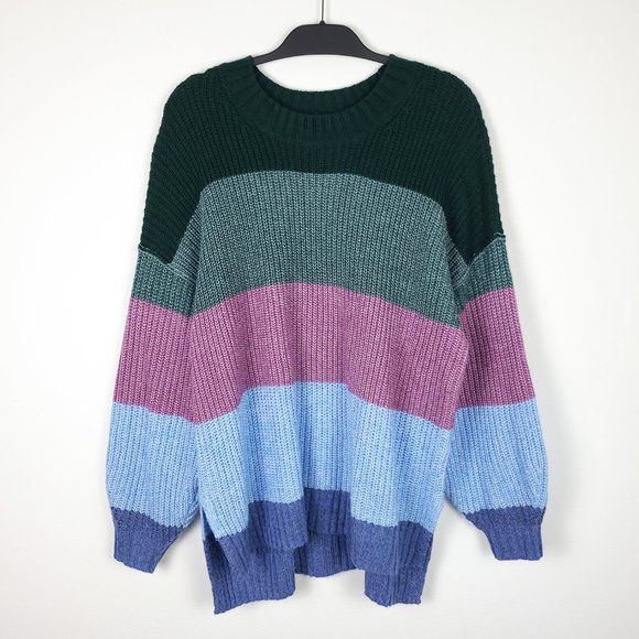 American Eagle Outfitters Sweaters - American Eagle Dreamspun Colorblock Oversized Balloon Sleeve Sweater